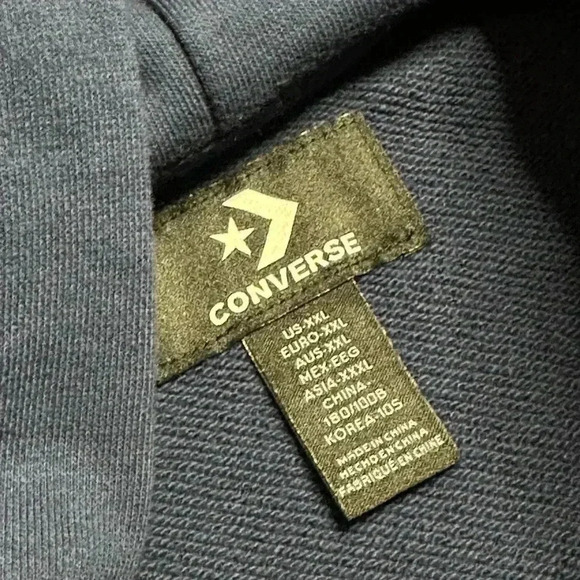 Converse Women's Blocked Alt Terrain Hoodie Midnight Navy Multi-Color Size XXL - Picture 7 of 7
